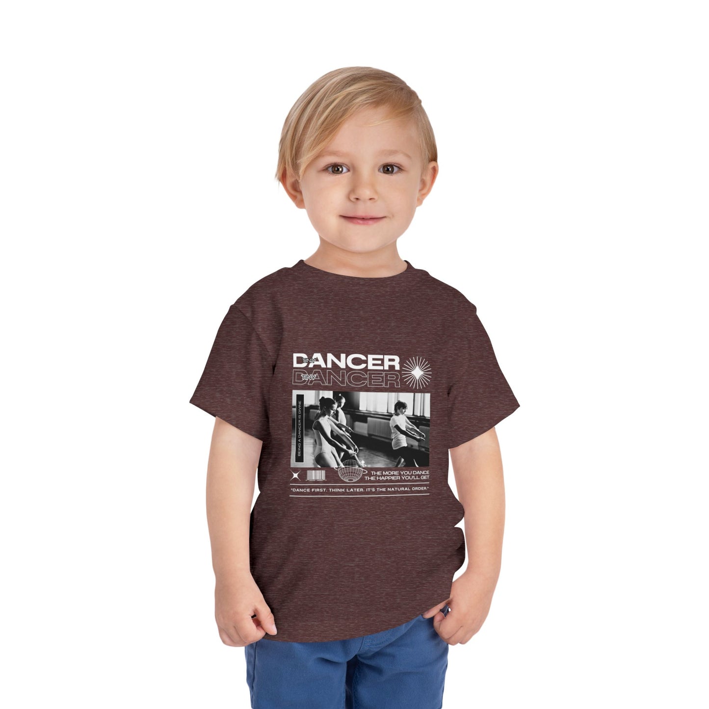 “Tiny Dancer" Toddler Short Sleeve T-Shirt – Streetwear-Inspired Ballet Class Graphic Tee for Kids