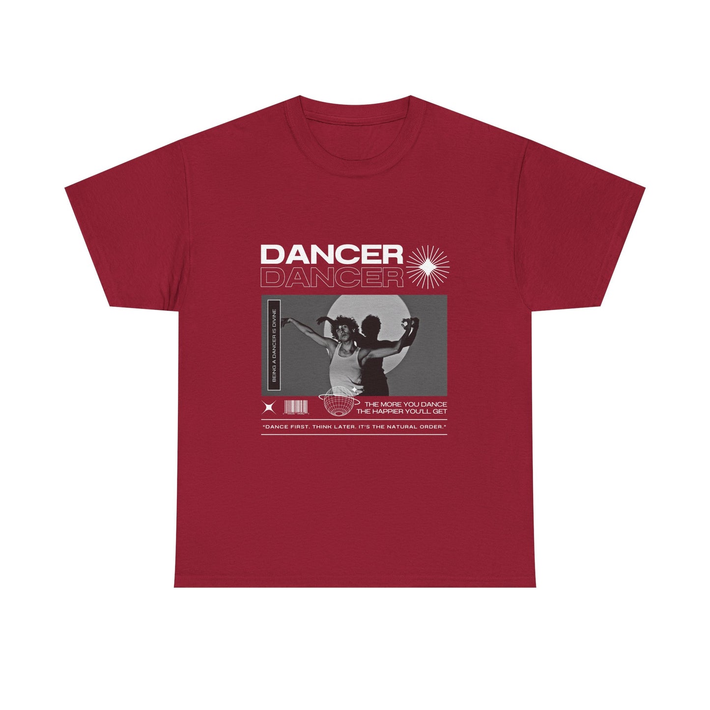 "Dancer" Spotlight Contemporary Dance Graphic Unisex Heavy Cotton Tee – Streetwear-Inspired Dance T-Shirt for Performers & Dance Lovers