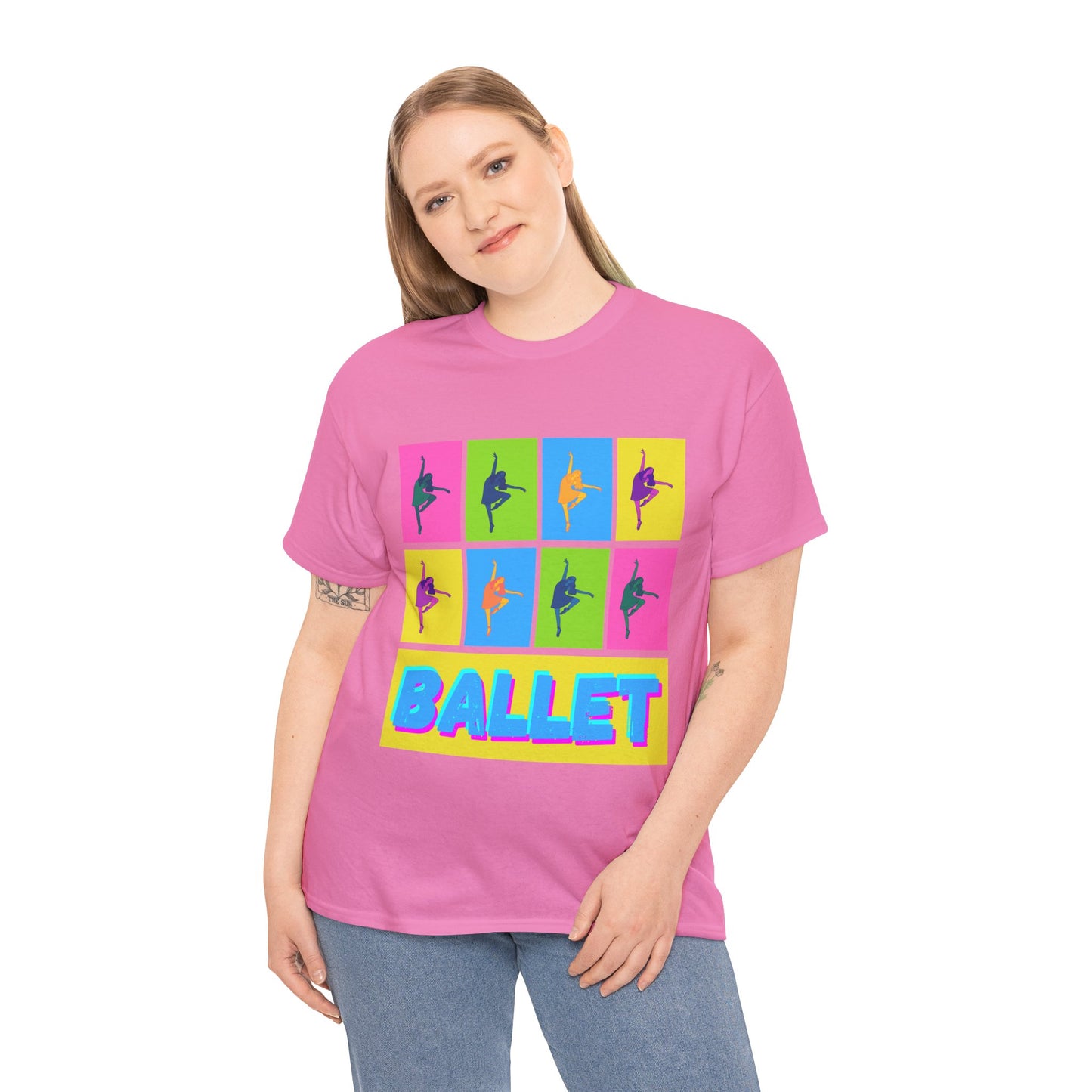 "Ballet" Pop Art Inspired Dance Graphic Unisex Heavy Cotton Tee – Artistic Ballet Dancer T-Shirt for Dance Lovers