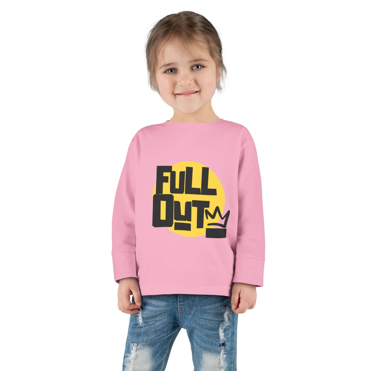 "Full Out" Toddler Dance T-Shirt – Bold Streetwear-Inspired Graphic Long Sleeve Tee for Kids