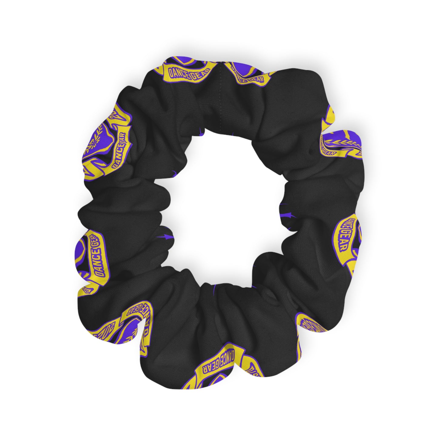 “Jeté Dance Gear” Scrunchie – Collegiate-Inspired Dance Team Hair Accessory for Dancers