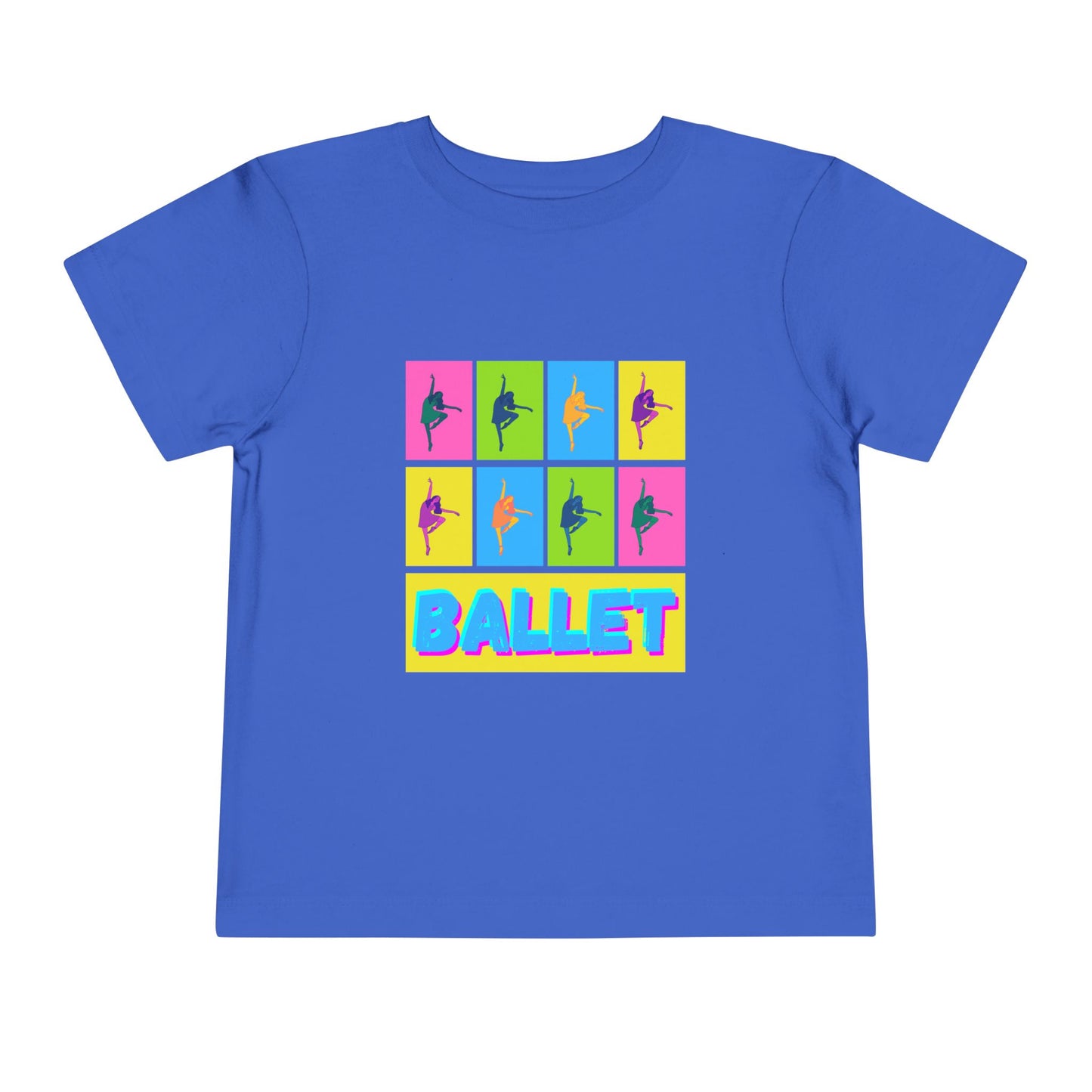 “Ballet" Toddler Short Sleeve T-Shirt – Pop Art Inspired Dance Graphic Tee for Kids