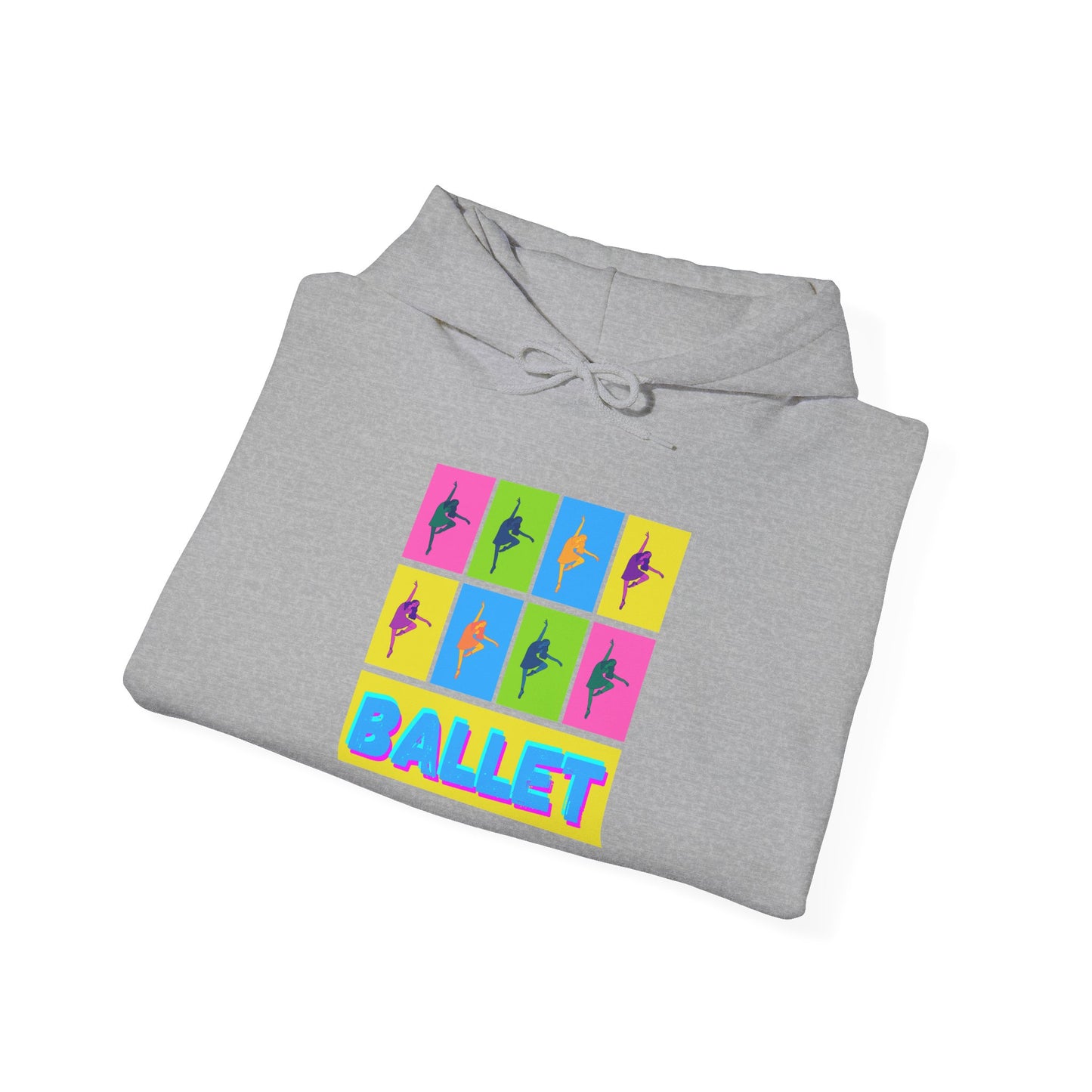 “Ballet” Pop Art Inspired Design with Ballet Dancer Graphics | Streetwear Ballet Hoodie for Dance Lovers - Unisex Heavy Blend™ Hooded Sweatshirt