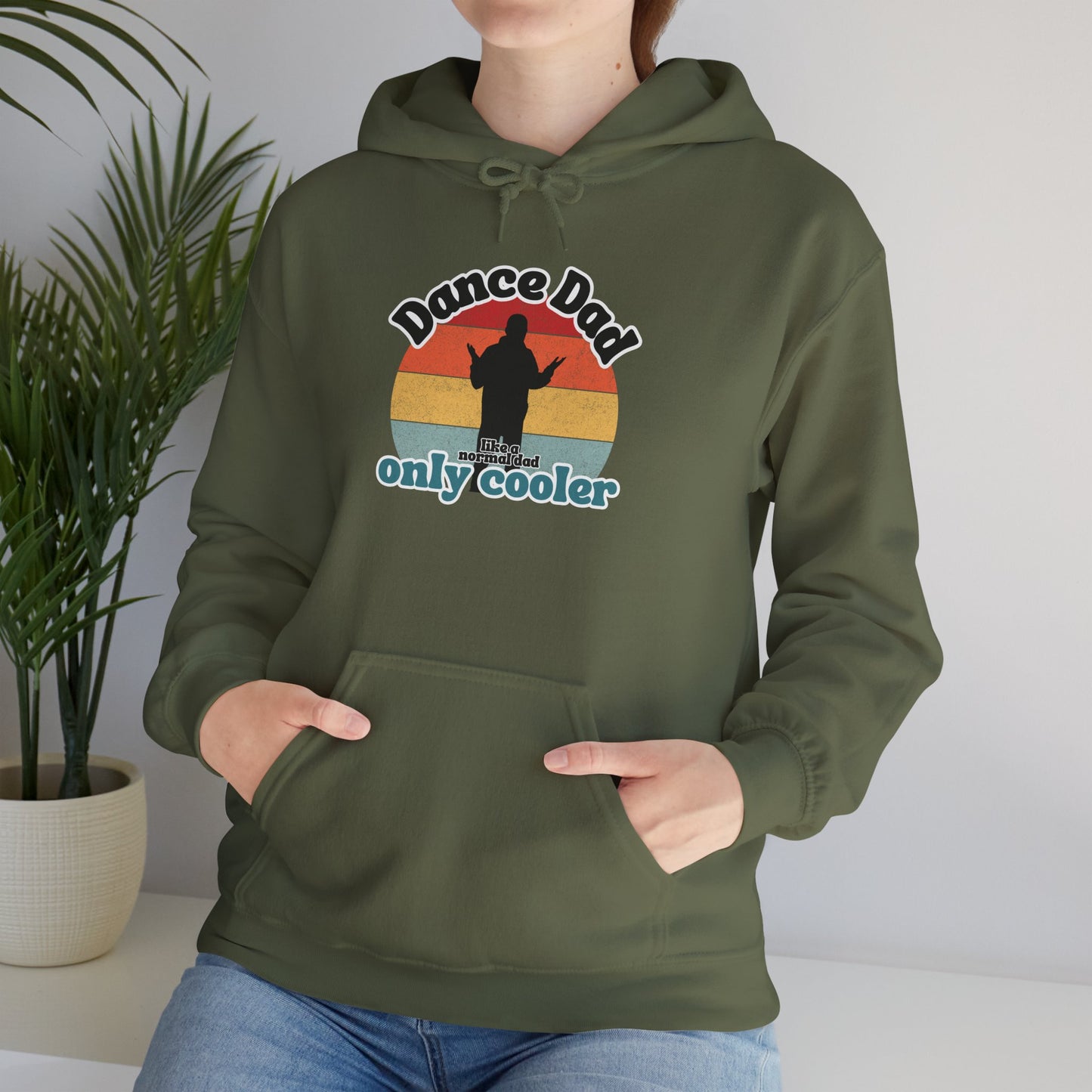 Dance Dad Retro Hoodie – Funny Unisex Heavy Blend™ Hooded Sweatshirt for Cool Dance Dads