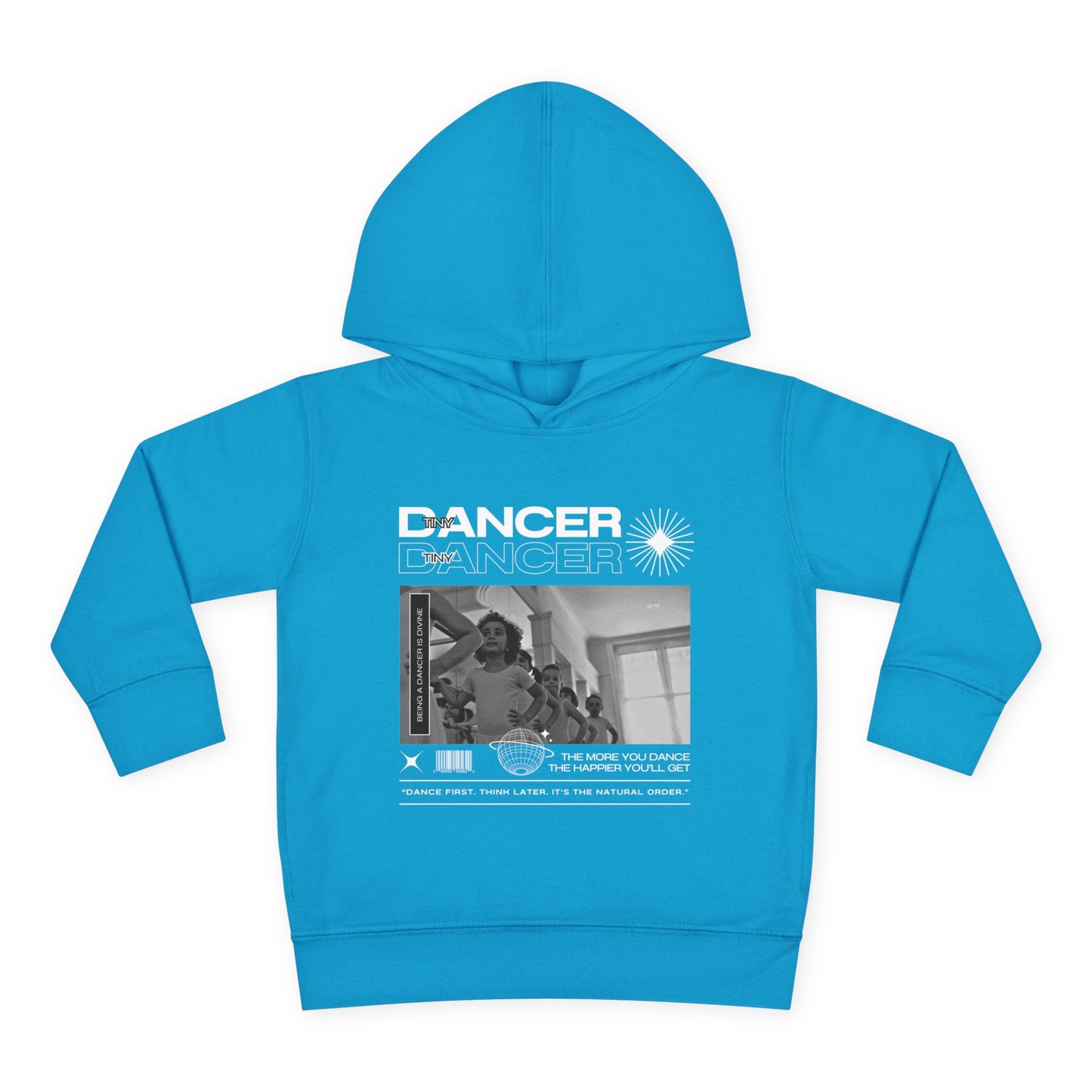 “Tiny Dancer” Toddler Pullover Hoodie – Streetwear-Inspired Ballet Class Graphic Sweatshirt for Kids