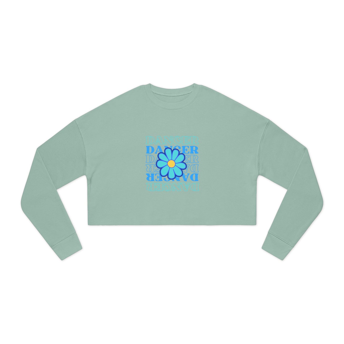 "Dancer" Floral Text Graphic – Women’s Cropped Fleece Sweatshirt