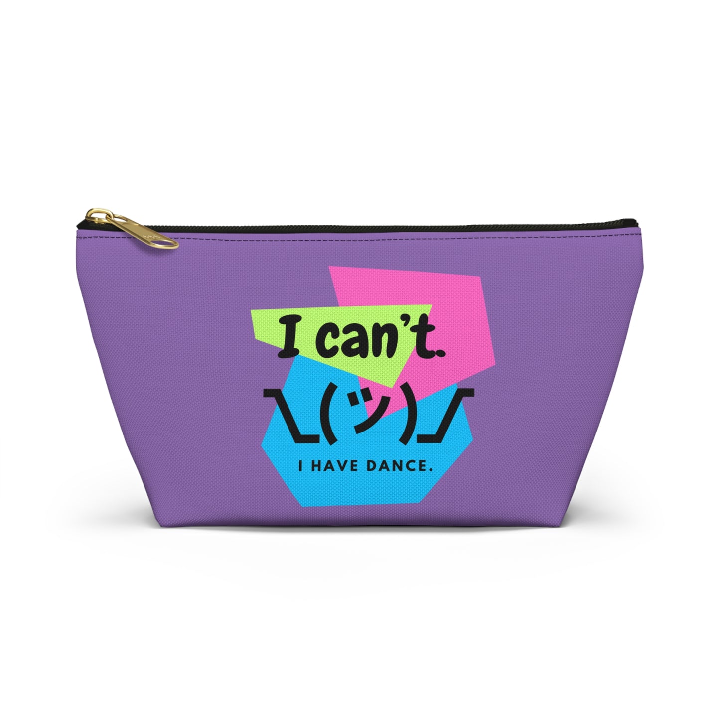 "I Can’t. I Have Dance." Makeup Bag – Retro 80s-Inspired Emoji Graphic – Fun Dance-Themed Zipper Pouch for Cosmetics, Accessories & Gifts