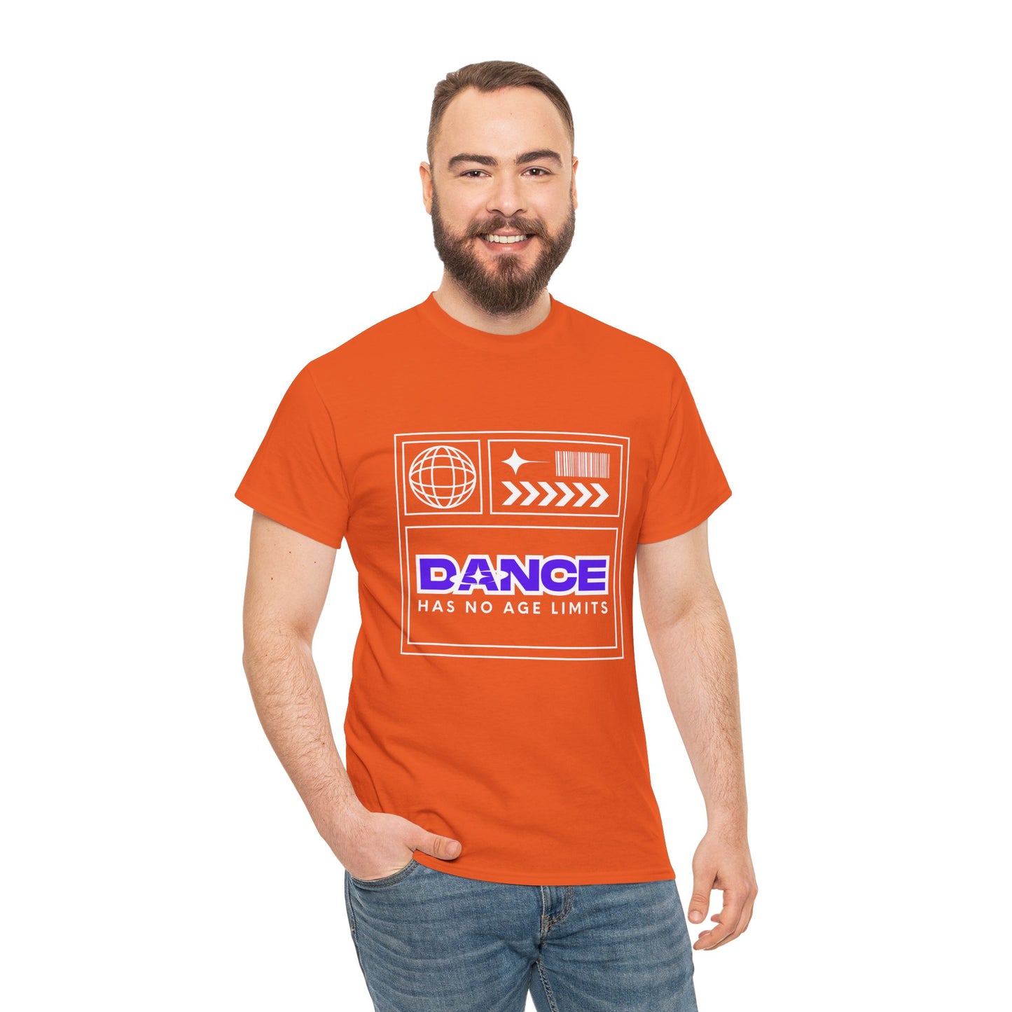 "Dance Has No Age Limits" Unisex Heavy Cotton T-Shirt – Streetwear Graphic Tee for Dancers of All Ages