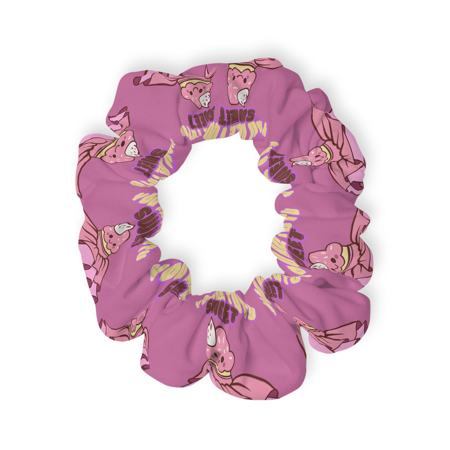 “You Are Tutu Sweet” Scrunchie – Kawaii Cupcake Dance Hair Accessory with Cute Tutu Graphic