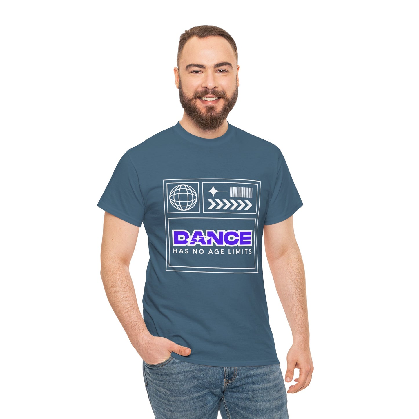 "Dance Has No Age Limits" Unisex Heavy Cotton T-Shirt – Streetwear Graphic Tee for Dancers of All Ages