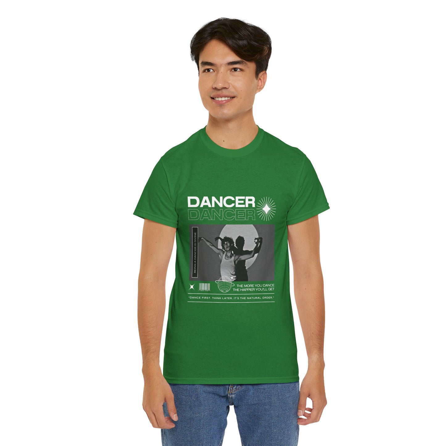"Dancer" Spotlight Contemporary Dance Graphic Unisex Heavy Cotton Tee – Streetwear-Inspired Dance T-Shirt for Performers & Dance Lovers