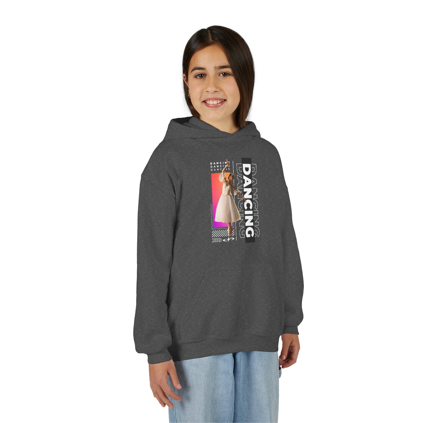“Dancing” Female Dancer Streetwear Graphic | Unisex Youth Hoodie – Dance Hoodie for Kids & Young Performers