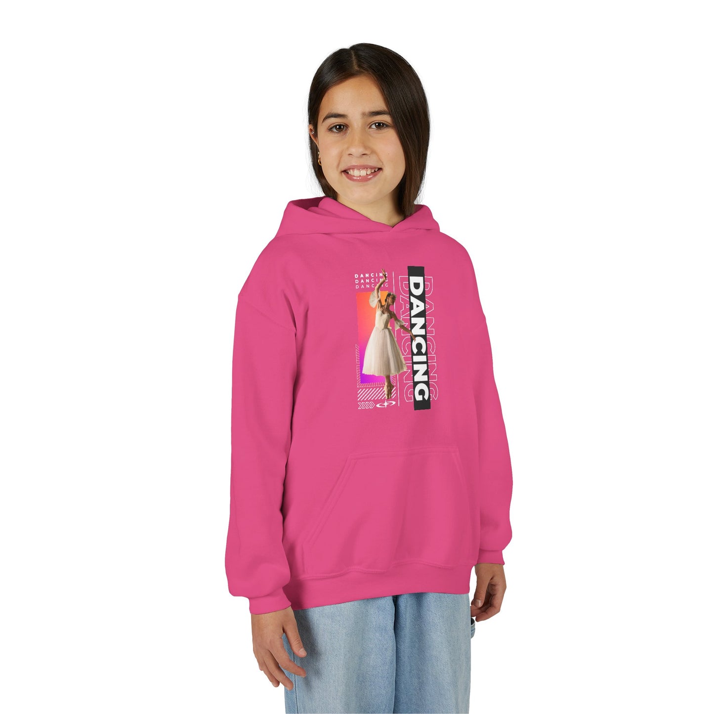 “Dancing” Female Dancer Streetwear Graphic | Unisex Youth Hoodie – Dance Hoodie for Kids & Young Performers