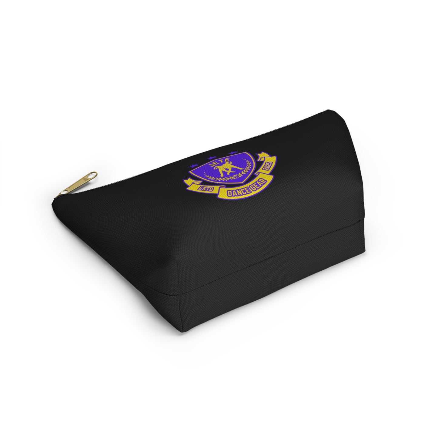 "Jeté Dance Gear" Makeup Bag – Colorful Collegiate-Inspired Dance Graphic – Stylish Zipper Pouch for Cosmetics, Accessories & Team Essentials
