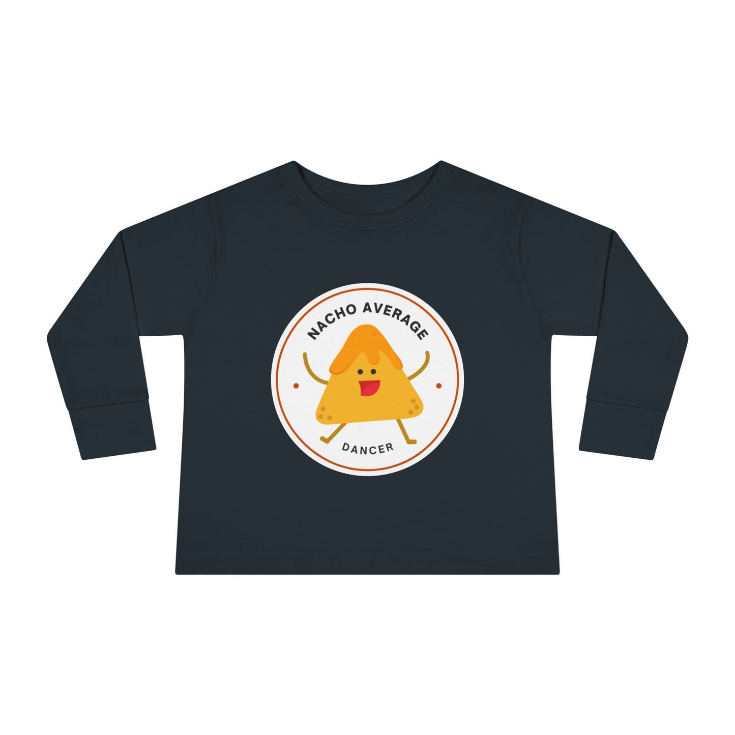 "Nacho Average Dancer" Toddler Dance T-Shirt – Cute Nacho Graphic Long Sleeve Tee for Kids