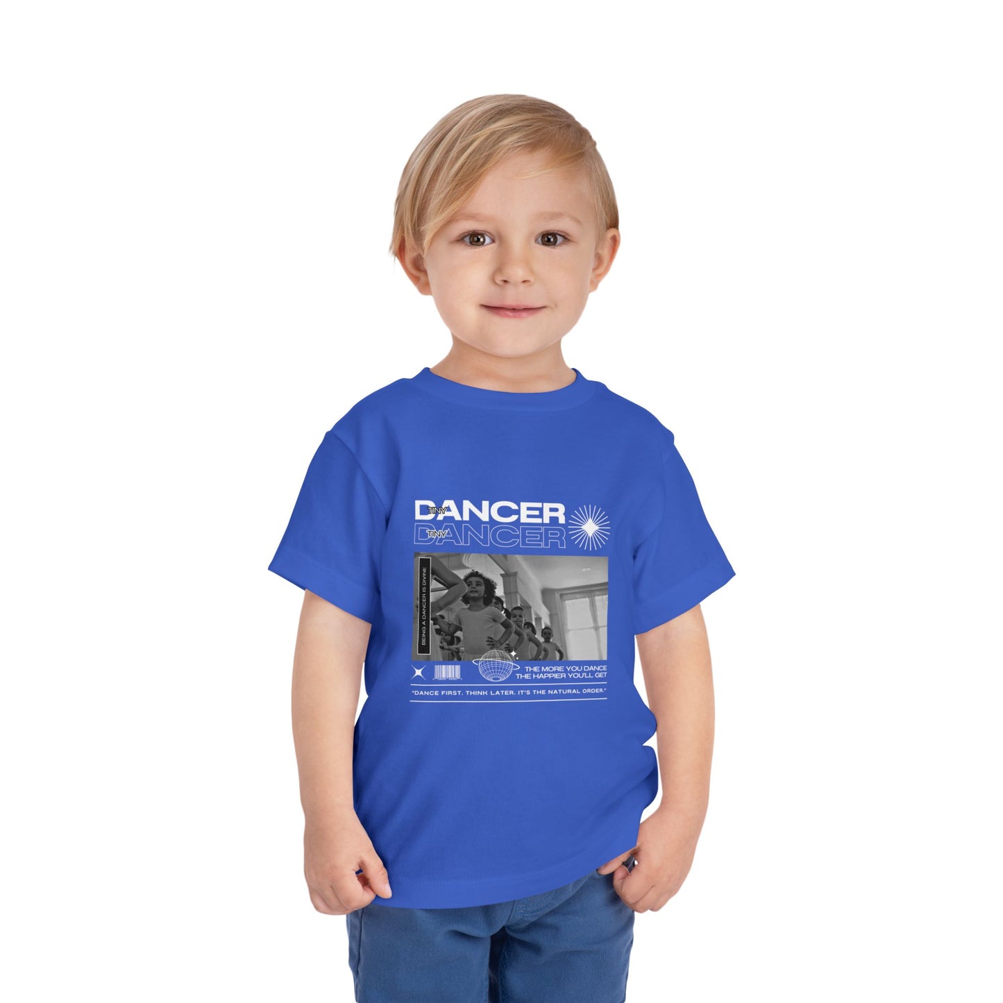 “Tiny Dancer" Toddler Short Sleeve T-Shirt – Streetwear-Inspired Ballet Class Graphic Tee for Kids