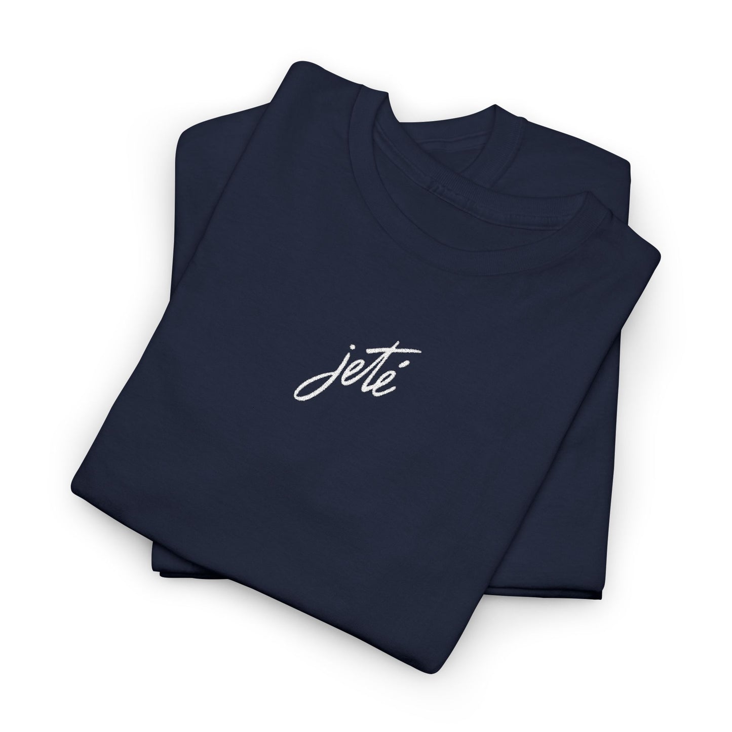 “Jeté” Official Embroidered Logo -Classic Dance Tee for Ballet & Dance Enthusiasts | Unisex Heavy Cotton™ T-Shirt
