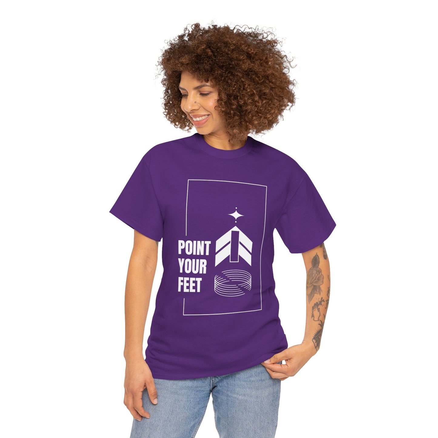 "Point Your Feet" Streetwear Dance Tee – Unisex Heavy Cotton Ballet-Inspired T-Shirt for Dancers