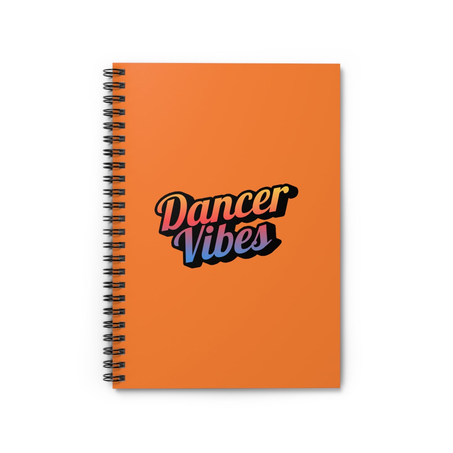"Dancer Vibes" Spiral Notebook – Colorful Dance-Themed Journal for Dancers, Students & Creative Writers