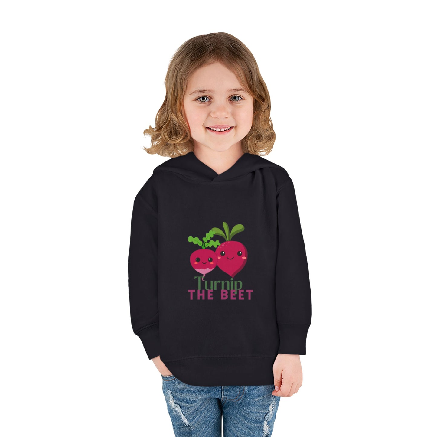 "Turnip the Beet "Toddler Pullover Hoodie – Cute Vegetable Dance Pun Graphic Fleece Sweatshirt for Kids