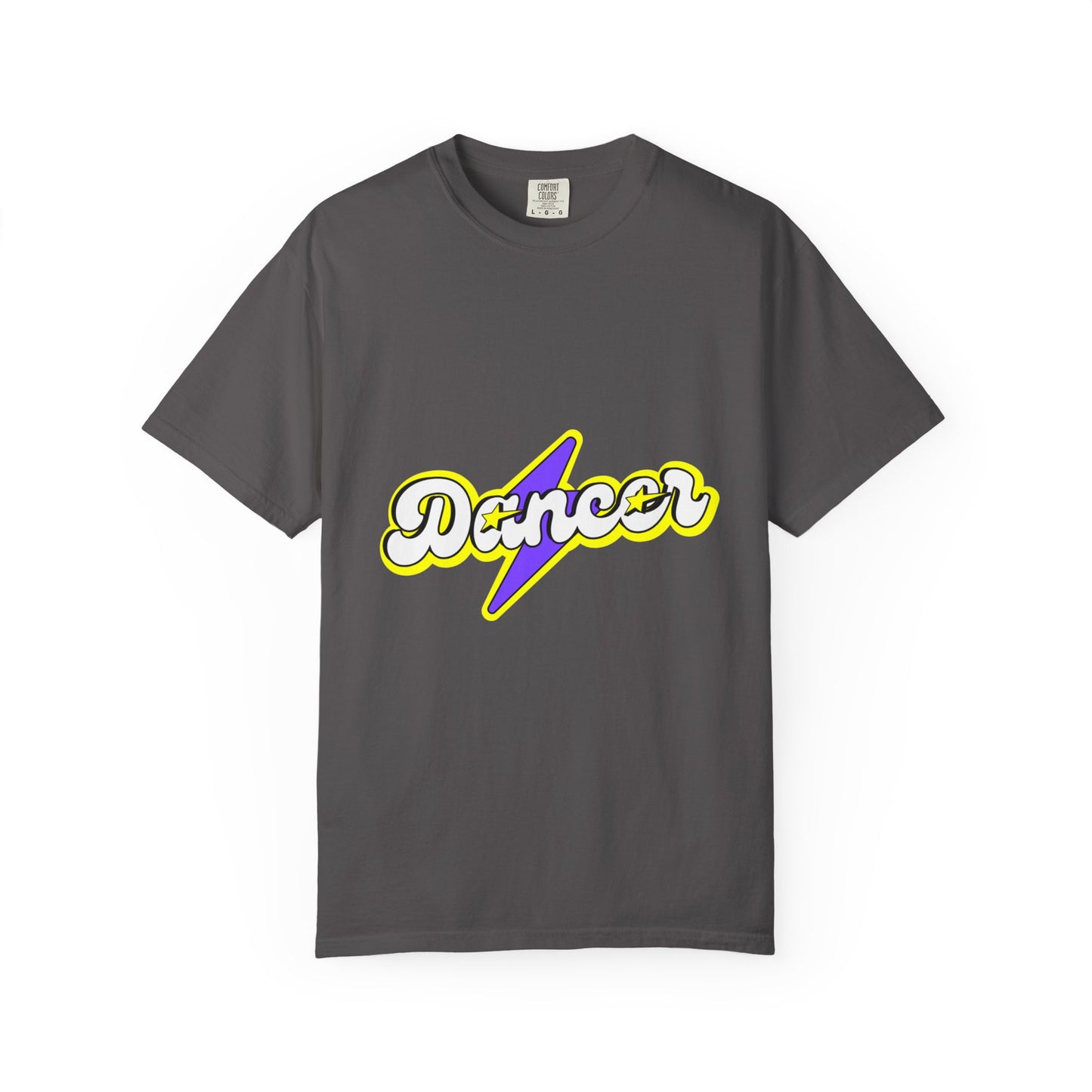 "Dancer" Unisex Garment-Dyed T-Shirt – Superhero-Style Bold Graphic Tee – Dance Power Shirt for Performers & Movers