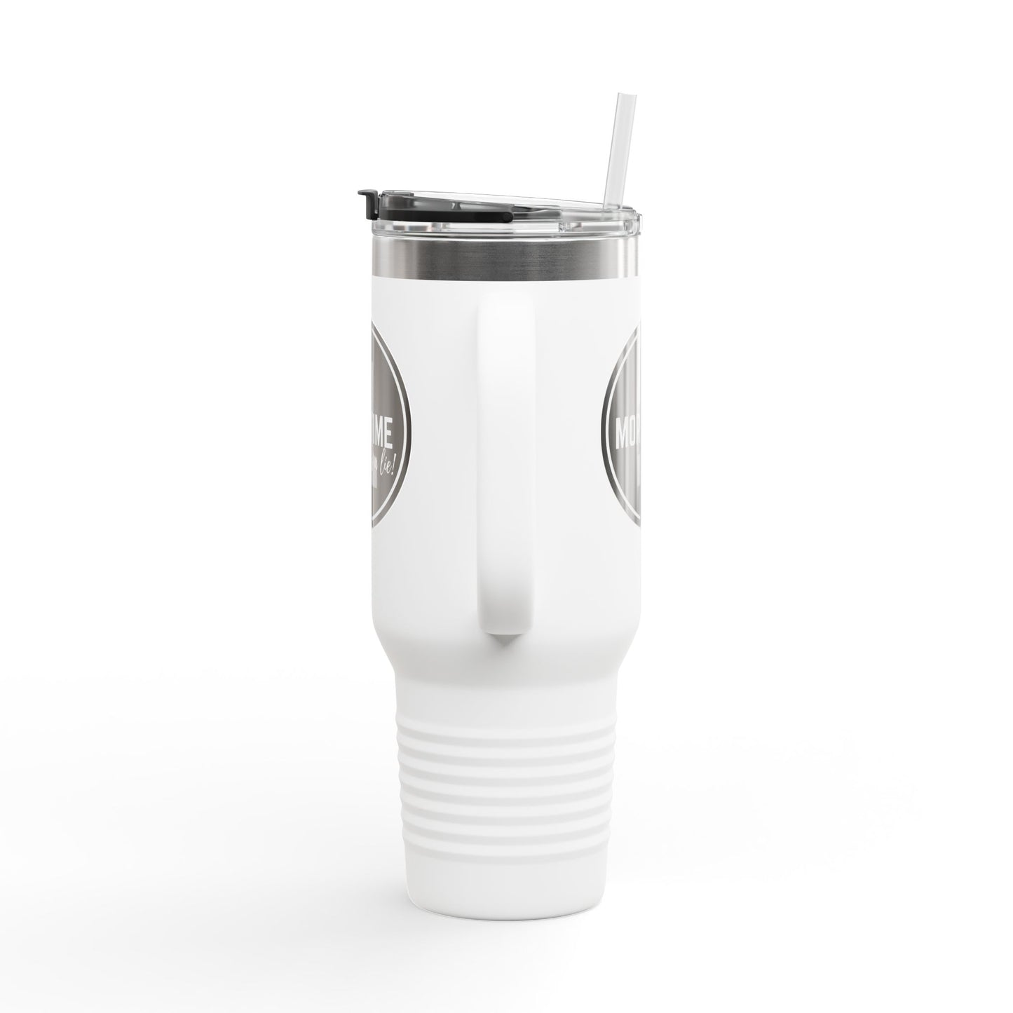 "One More Time Is a Lie" Dance Emblem 40oz Insulated Stainless Steel Travel Mug – Bold Graphic Tumbler for Dancers