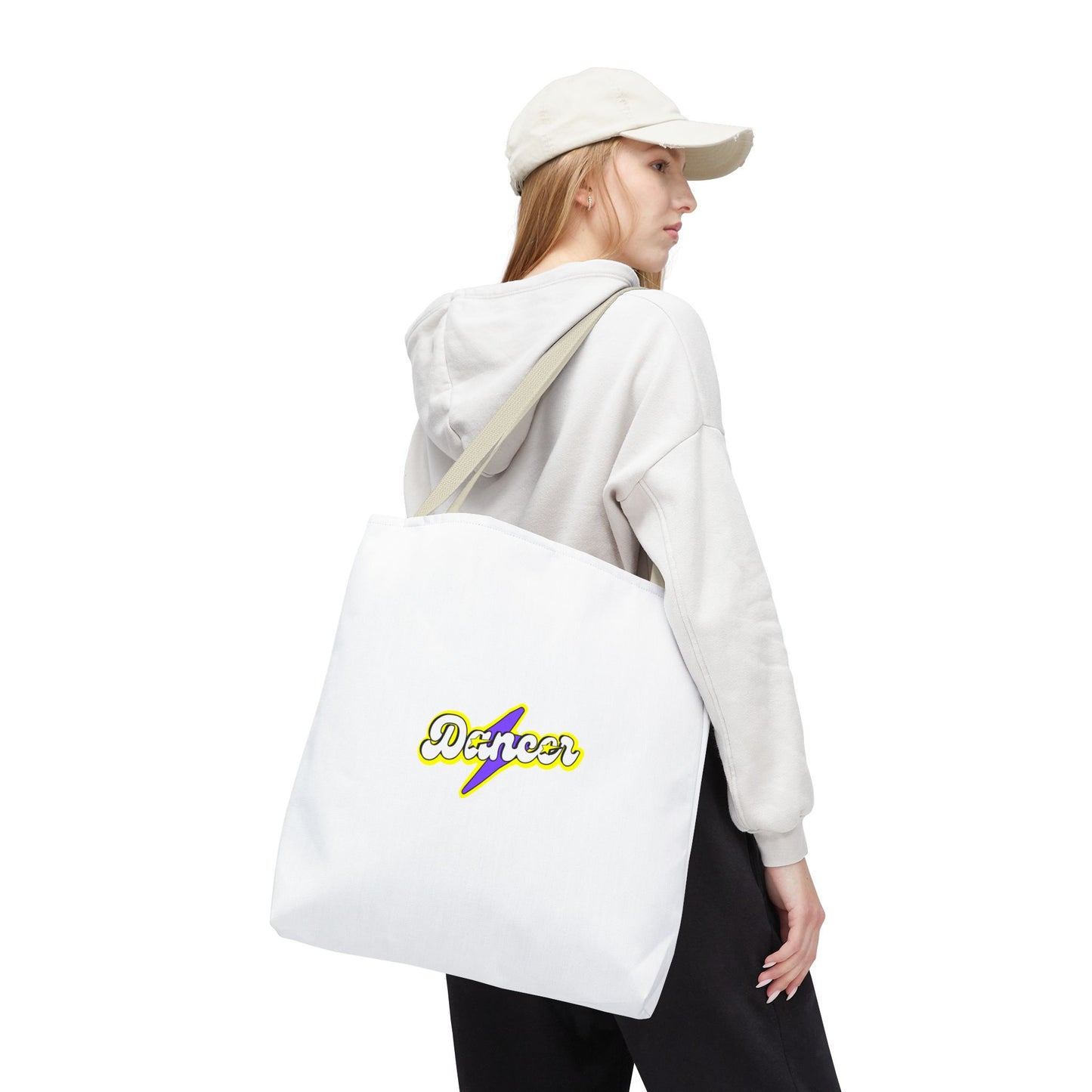 “Dancer” Superhero Graphic Canvas Tote Bag – Bold Dance Tote for Classes, Rehearsals & Everyday Use