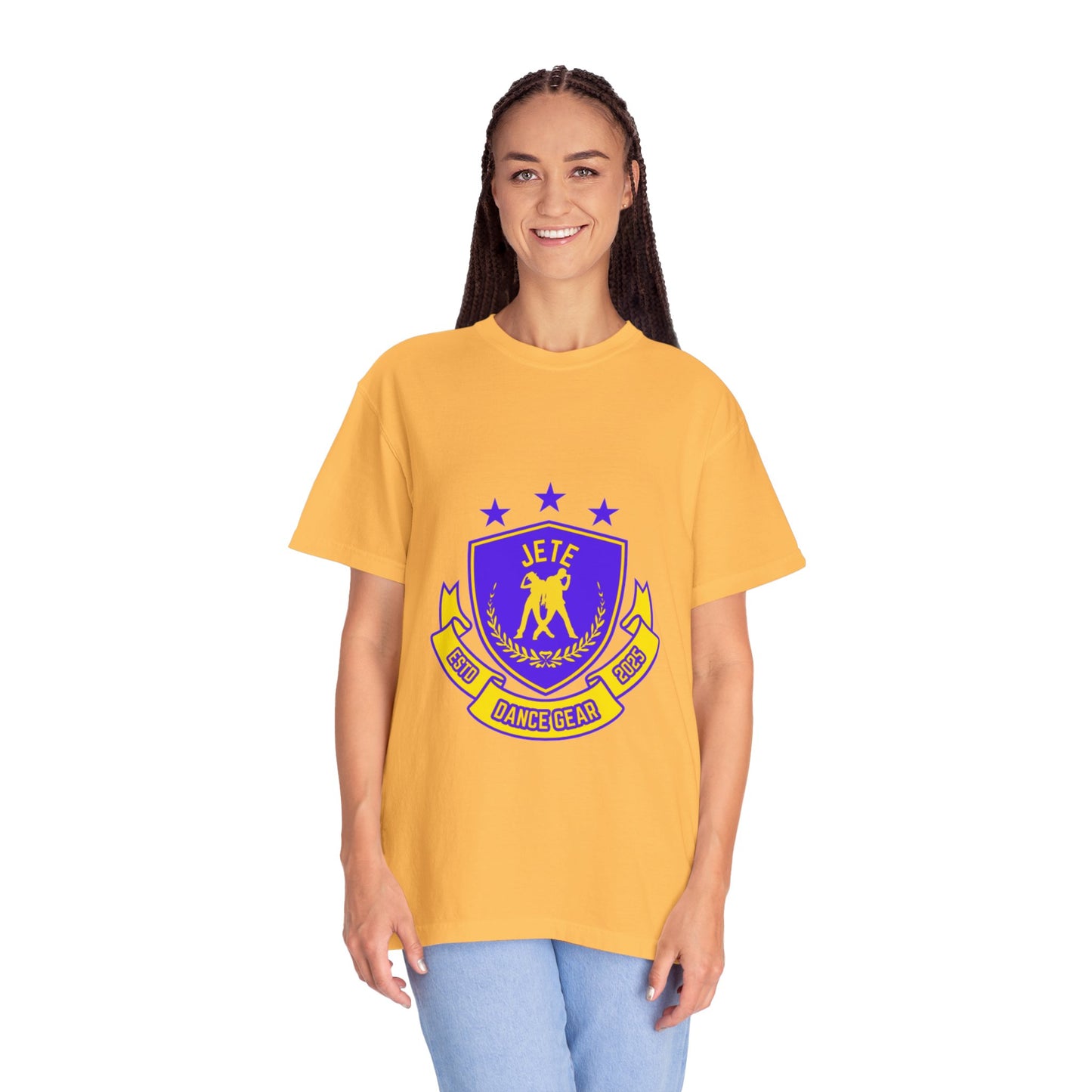 "Jeté Dance Gear" Unisex Garment-Dyed T-Shirt – Collegiate-Style Graphic Tee – Dance Apparel for Dancers & Performers