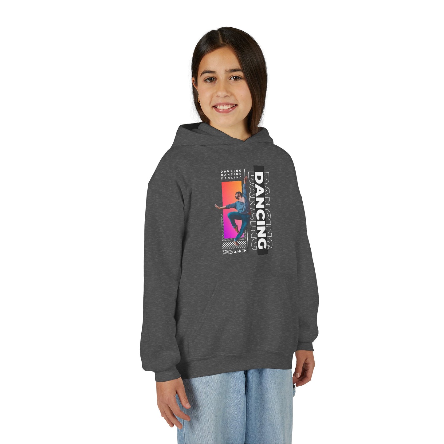 “Dancing” Male Dancer Streetwear Graphic | Unisex Youth Hoodie – Dance Hoodie for Kids & Young Performers