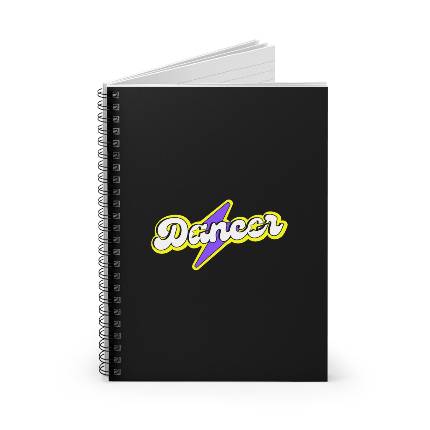 "Dancer" Spiral Notebook – Superhero-Inspired Text Graphic Journal for Dancers, Students & Creative Writers