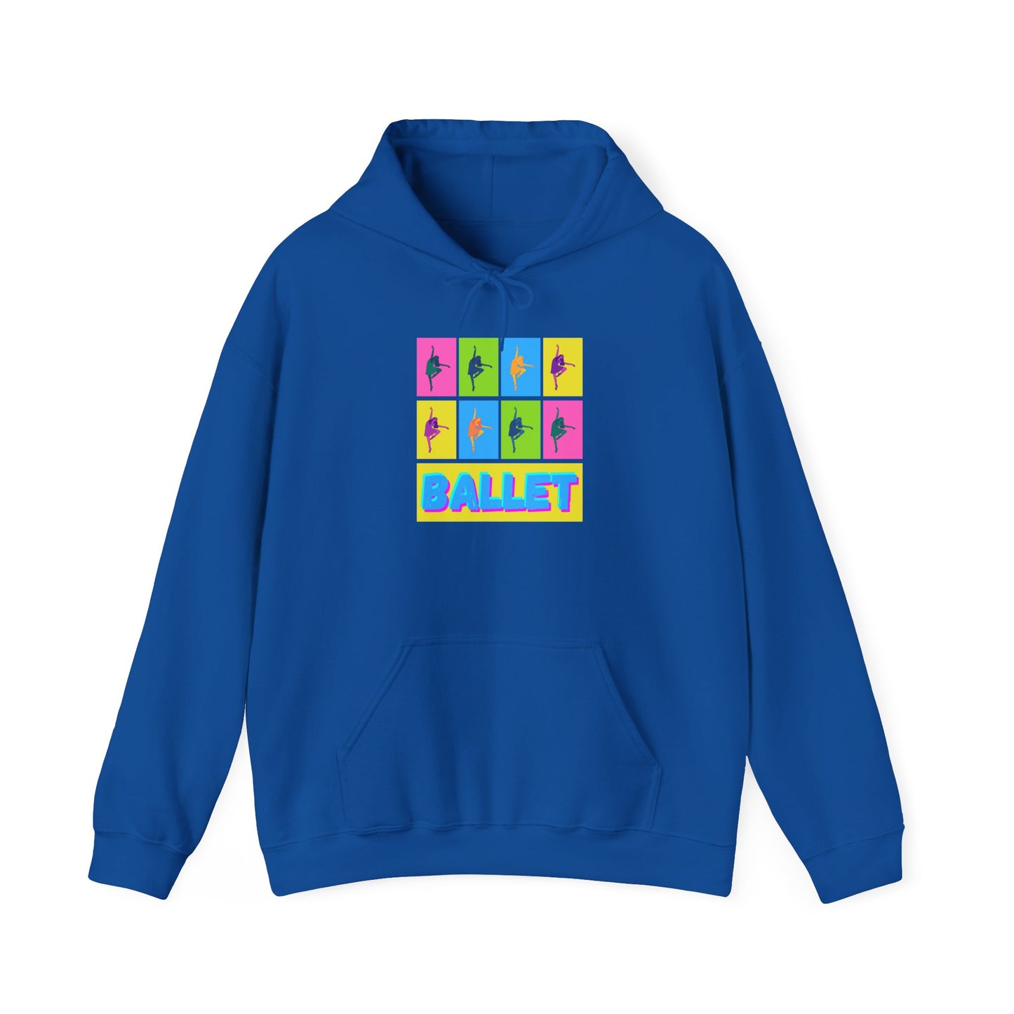 “Ballet” Pop Art Inspired Design with Ballet Dancer Graphics | Streetwear Ballet Hoodie for Dance Lovers - Unisex Heavy Blend™ Hooded Sweatshirt