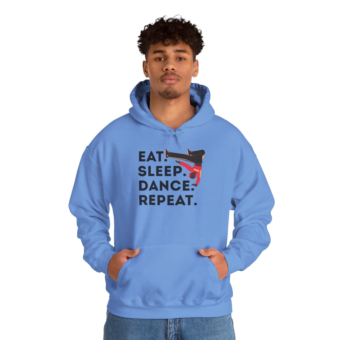 "Eat Sleep Dance Repeat" Unisex Dance Hoodie – Bold B-Boy Streetwear Sweatshirt
