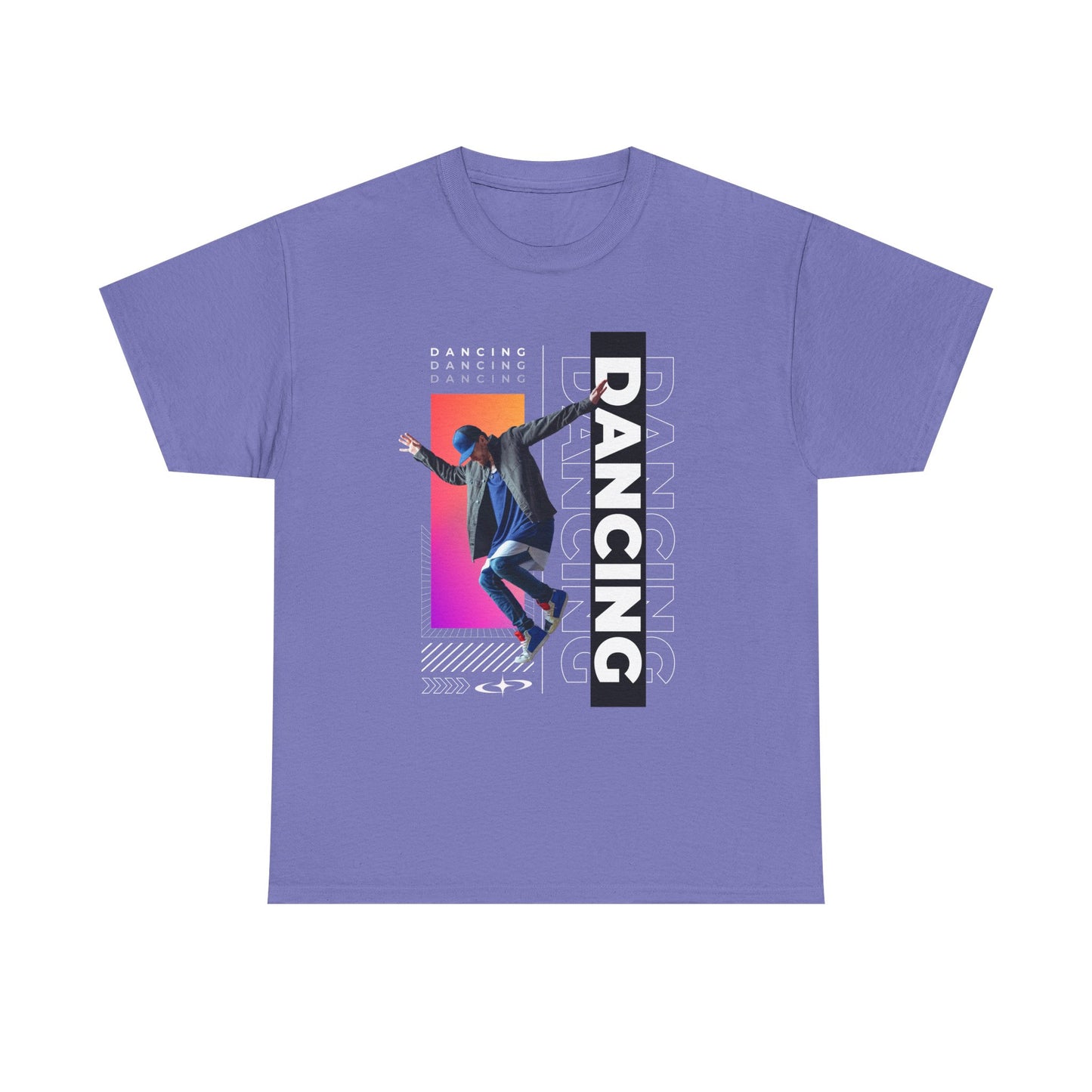 “Dancing” Streetwear-Inspired Male Dancer Unisex Heavy Cotton Tee – Urban Dance Graphic T-Shirt for Performers and Dance Lovers
