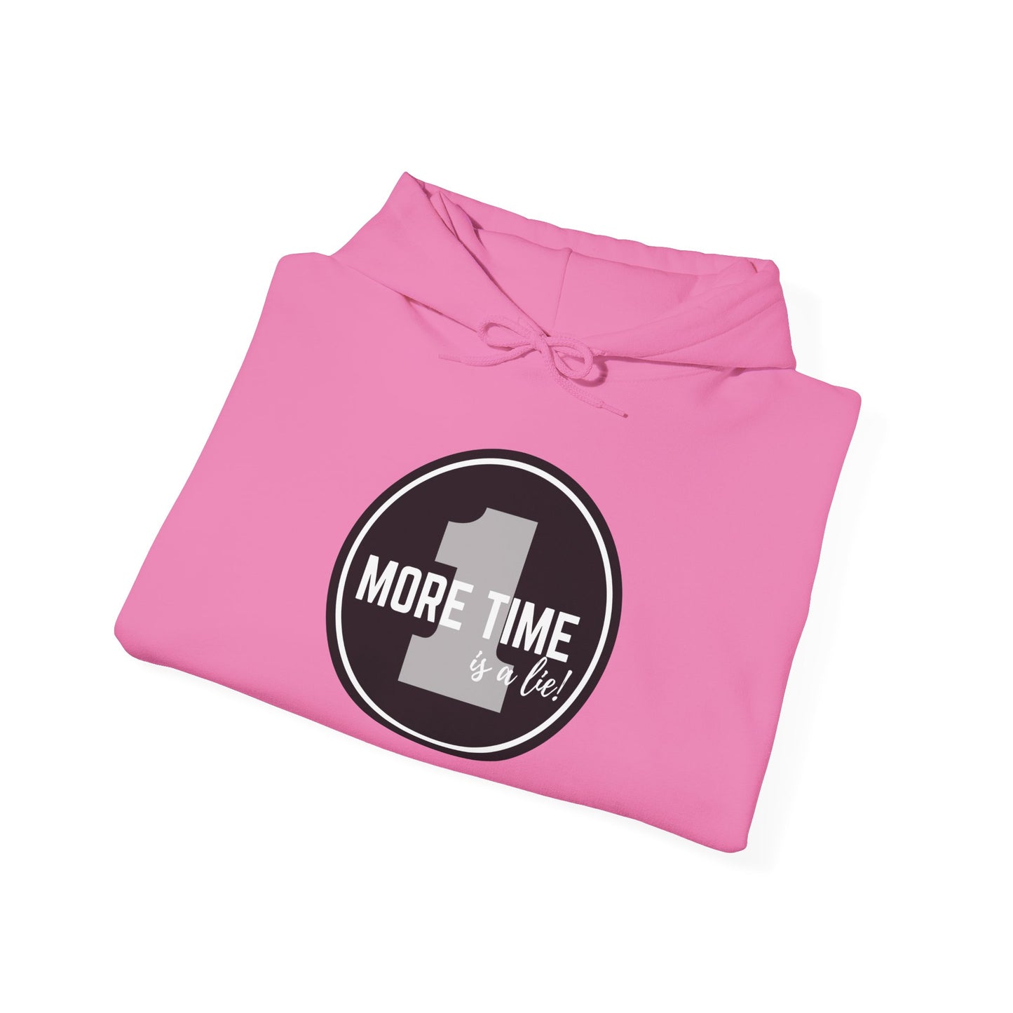 "One More Time is a Lie" Dance-Themed Unisex Hooded Sweatshirt – Bold Emblem Graphic Hoodie for Dancers