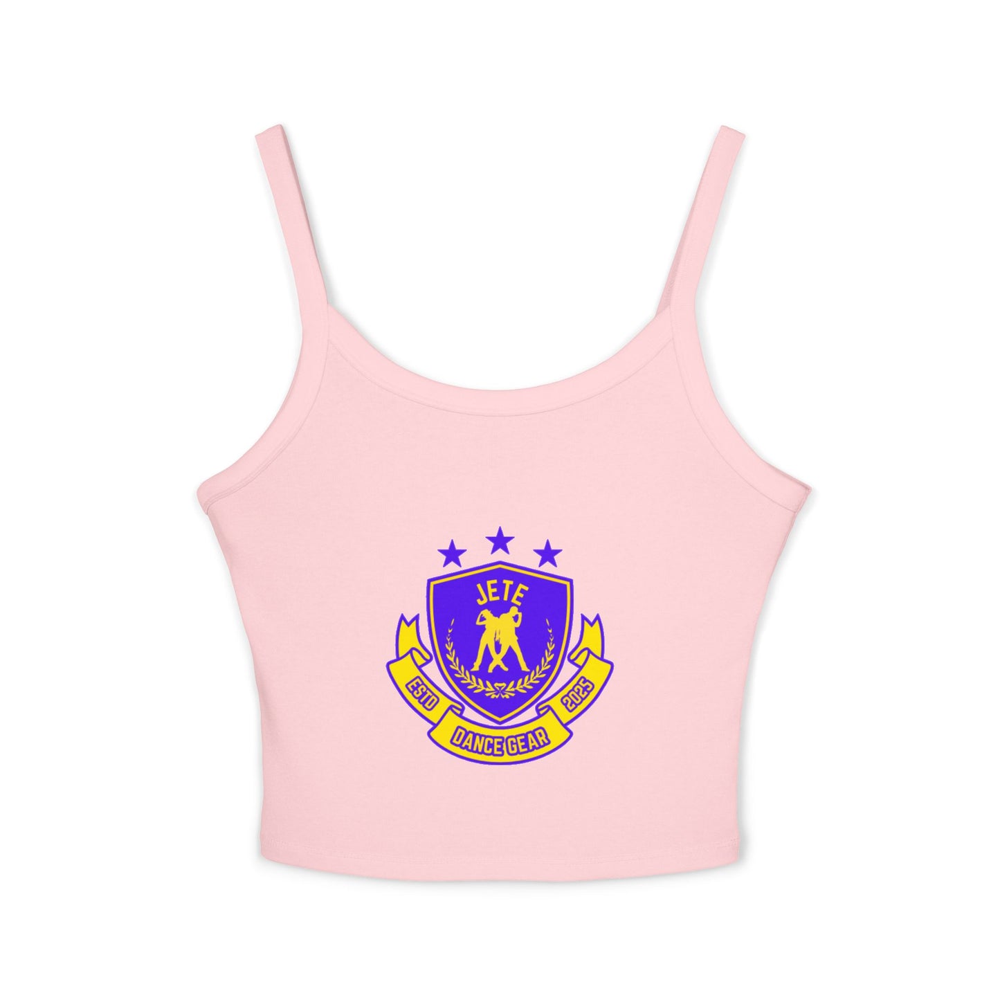 "Jeté Dance Gear" Women’s Spaghetti Strap Tank Top – Collegiate-Inspired Dancer Graphic | Stylish Studio Apparel for Dancers & Performers