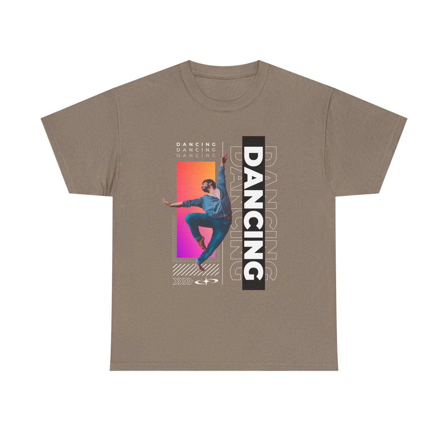 “Dancing” Streetwear-Inspired Male Dancer Unisex Heavy Cotton Tee – Urban Dance Graphic T-Shirt for Performers and Dance Lovers
