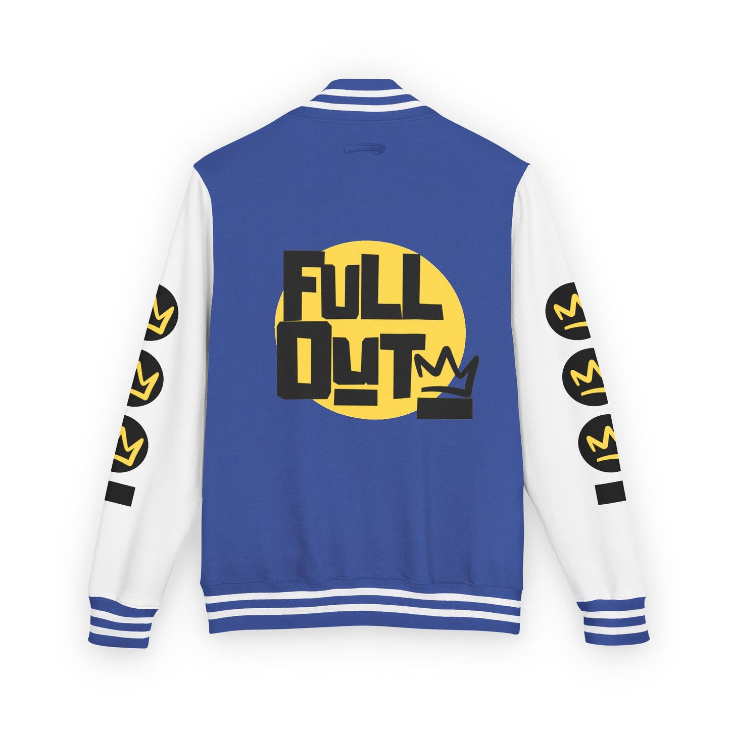 Full Out Premium Collection Letterman Jacket β Unisex Heavyweight Varsity Jacket with "Full Out" Back Graphic and "Crew" Front Design