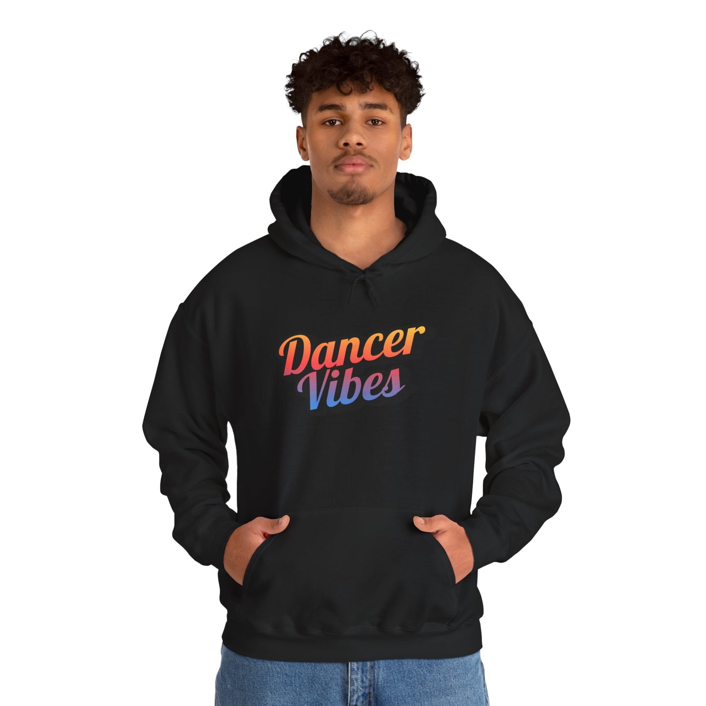 "Dancer Vibes" Unisex Hooded Sweatshirt – Colorful Retro Dance Graphic Hoodie for Dance Lovers