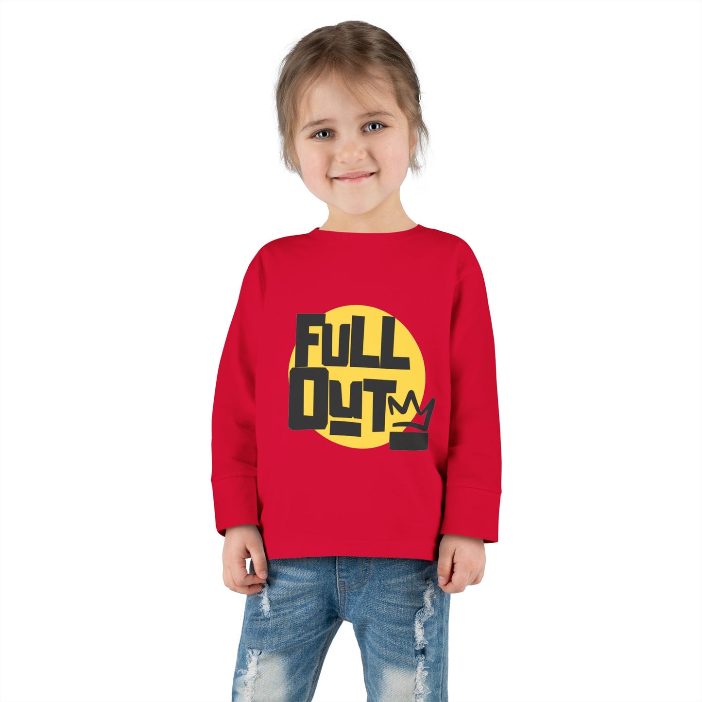 "Full Out" Toddler Dance T-Shirt – Bold Streetwear-Inspired Graphic Long Sleeve Tee for Kids