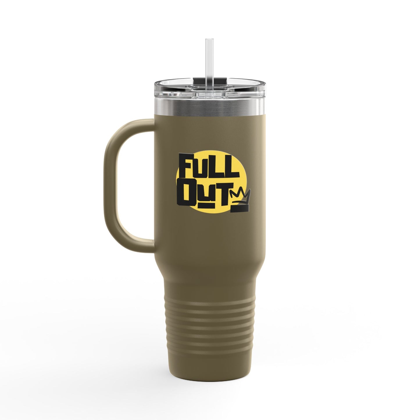 "Full Out" 40oz Insulated Travel Mug – Bold Streetwear Dance Tumbler for Dancers on the Go