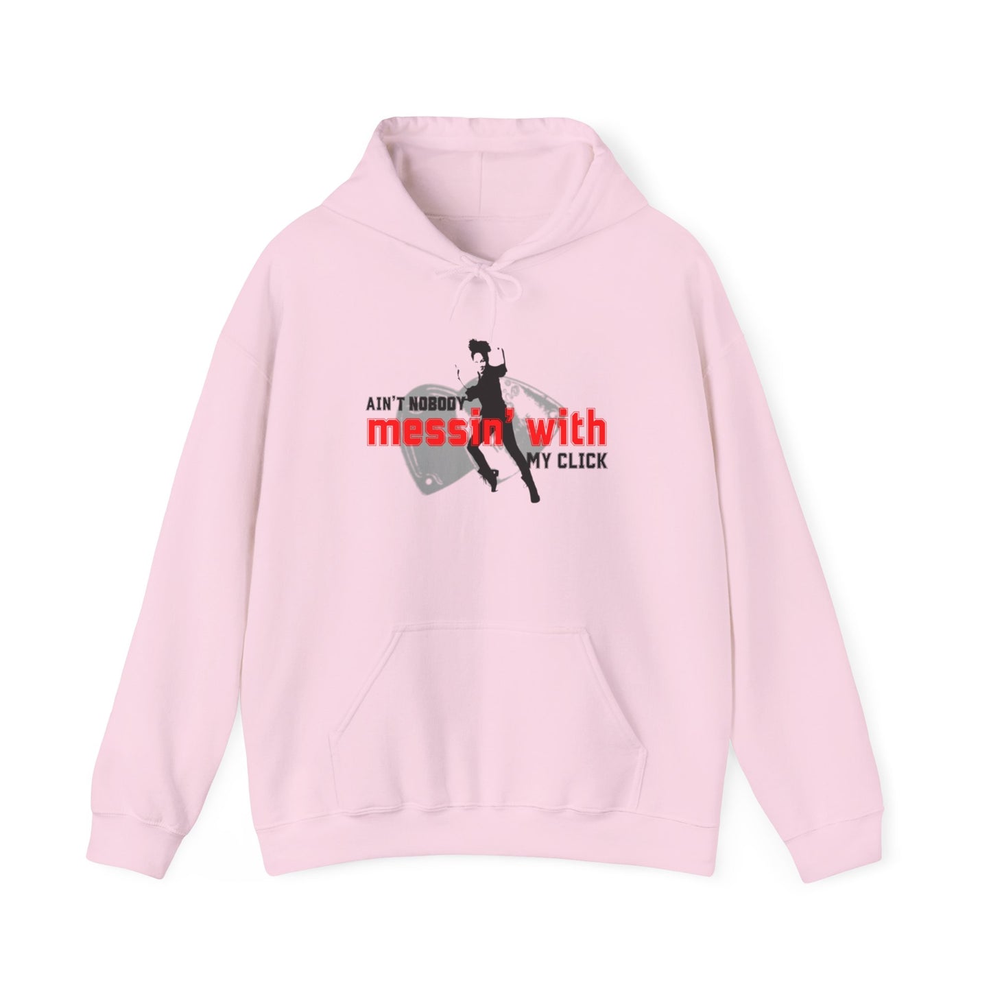 “Ain’t Nobody Messin’ with My Click” Tap Dance Graphic with Tap Shoes & Dancer | Streetwear-Inspired Tap Dancing Hoodie for Dancers - Unisex Heavy Blend™ Hooded Sweatshirt