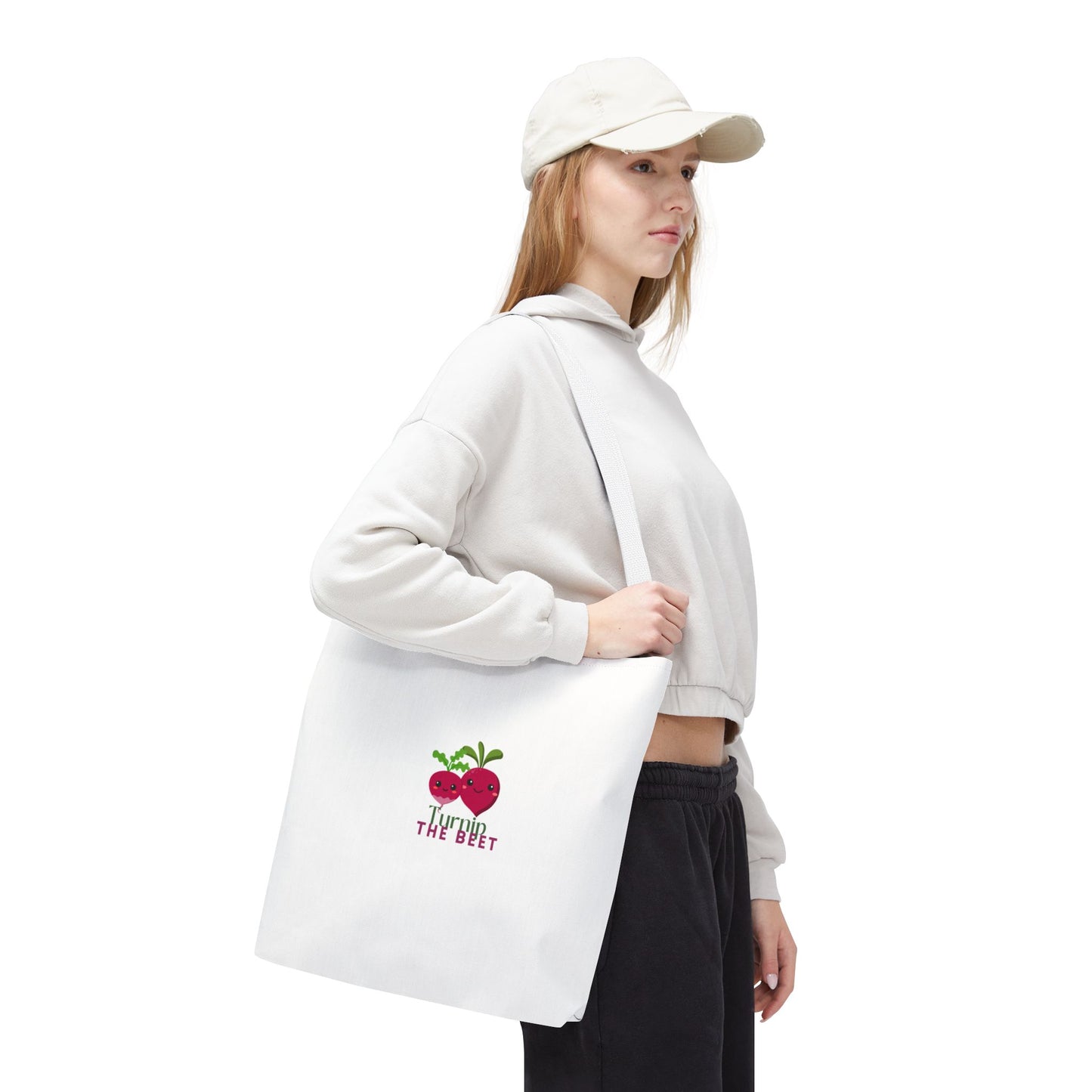 "Turnip the Beet" Canvas Tote Bag – Cute Veggie Graphic Dance-Themed Reusable Bag for Grocery Runs, Dance Class & Everyday Use