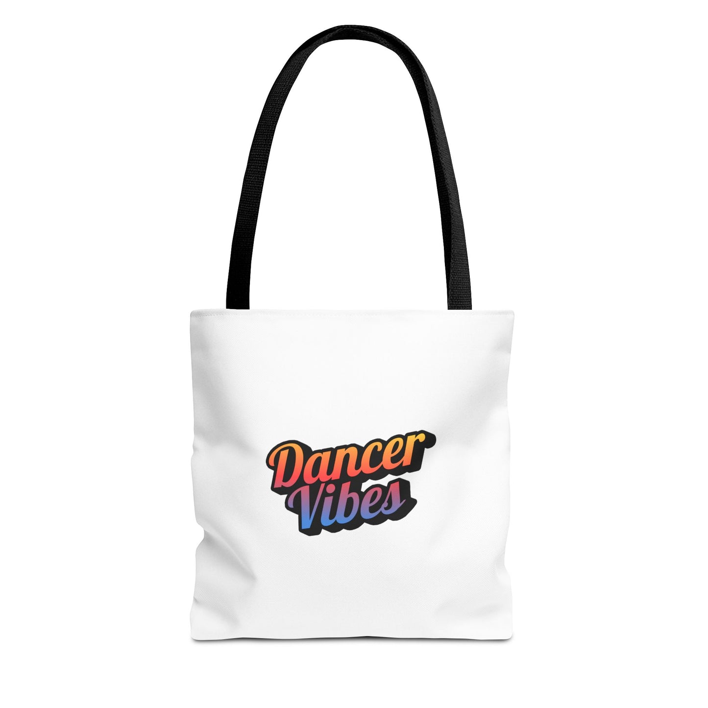 "Dancer Vibes" Canvas Tote Bag – Bold Dance-Themed Text Graphic Bag for Dancers, Students & Everyday Use