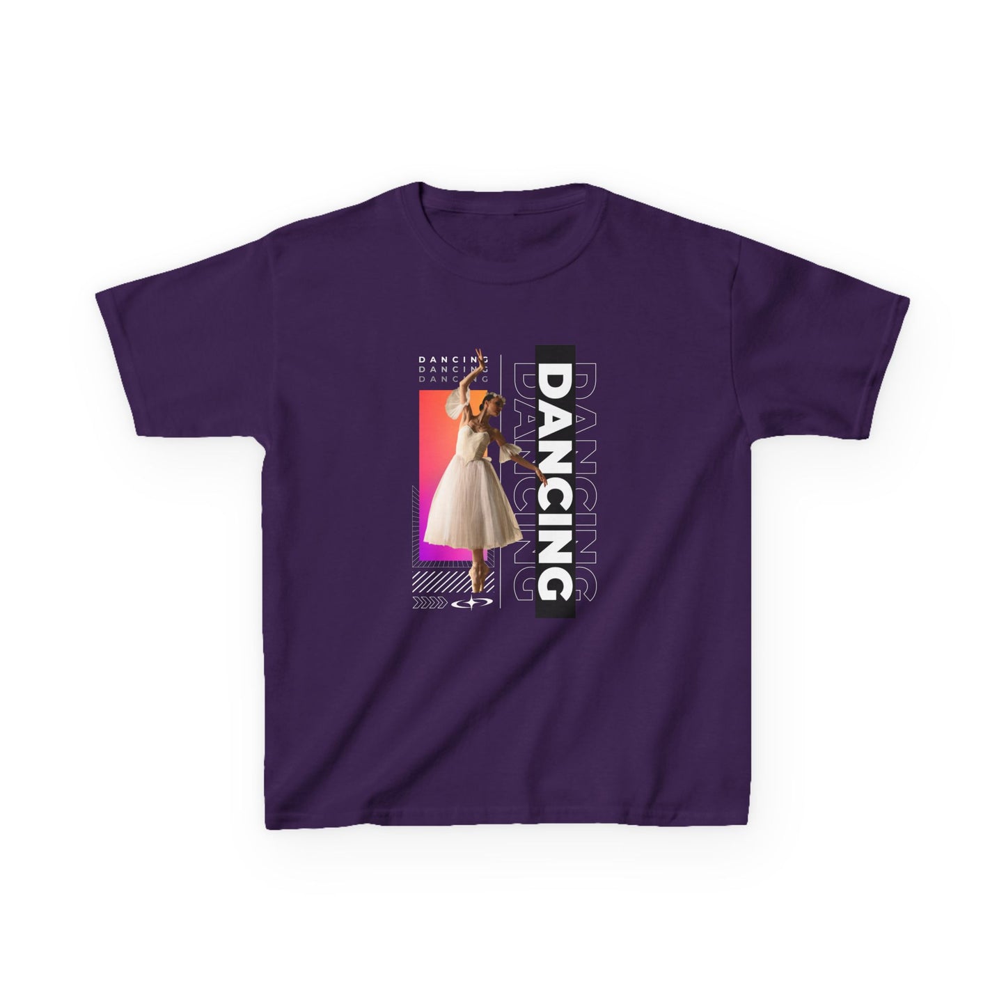 “Dancing” Youth Short Sleeve T-Shirt – Streetwear-Inspired Female Dancer Graphic – Trendy Kids Dance T-Shirt for Girls