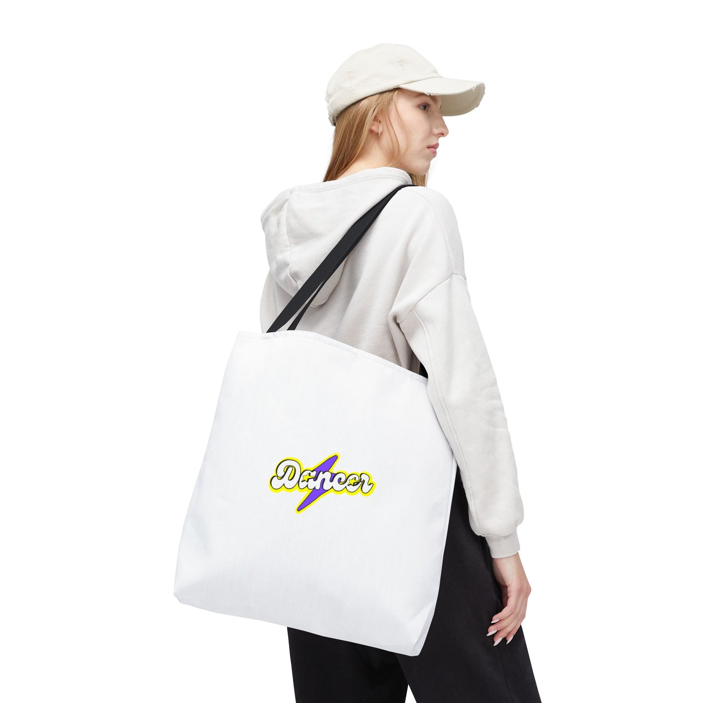 “Dancer” Superhero Graphic Canvas Tote Bag – Bold Dance Tote for Classes, Rehearsals & Everyday Use