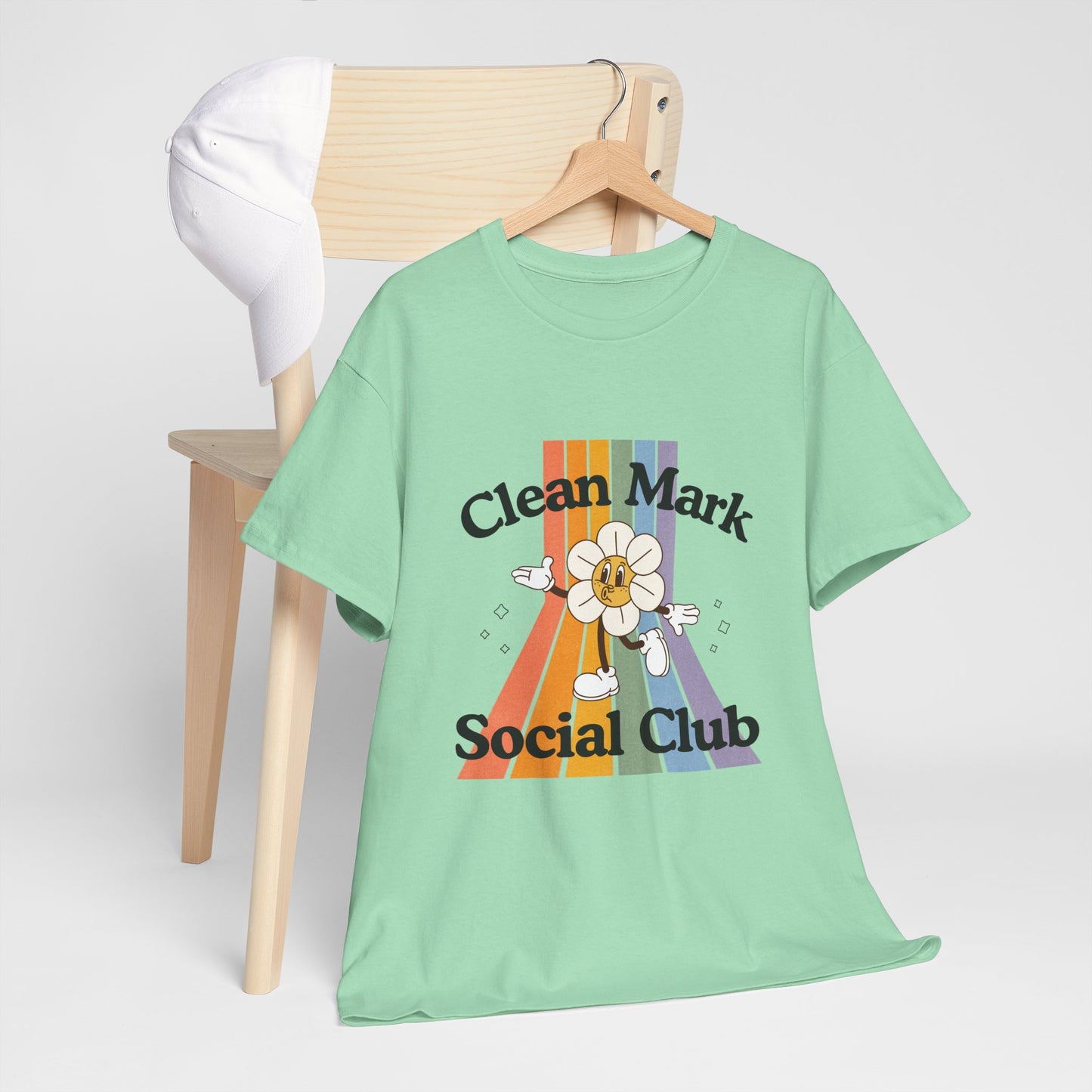 “Clean Mark Social Club” Unisex Heavy Cotton T-Shirt – Streetwear-Inspired Dance Graphic Tee for Adults & Kids