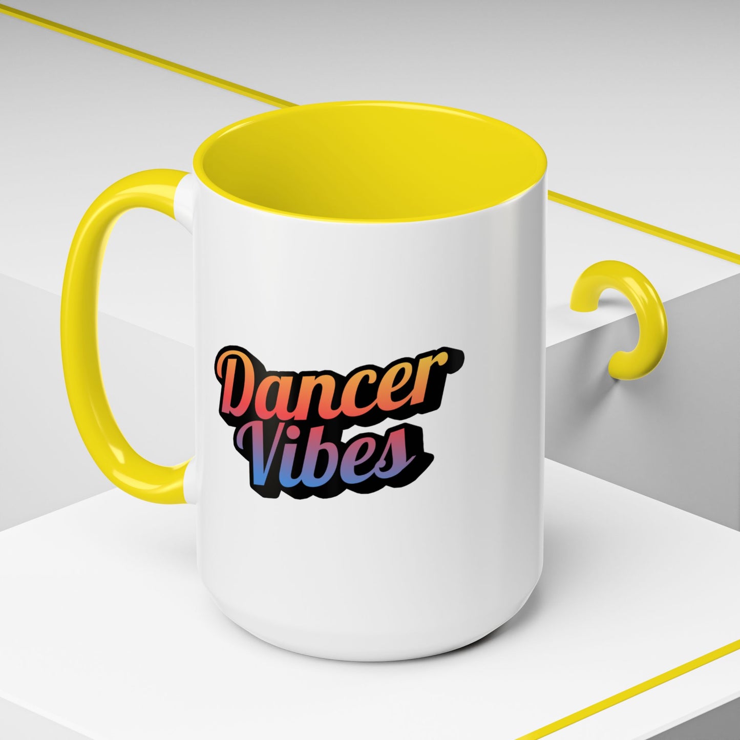"Dancer Vibes" Accent Coffee Mug – Stylish Ceramic Mug for Dance Lovers and Performers
