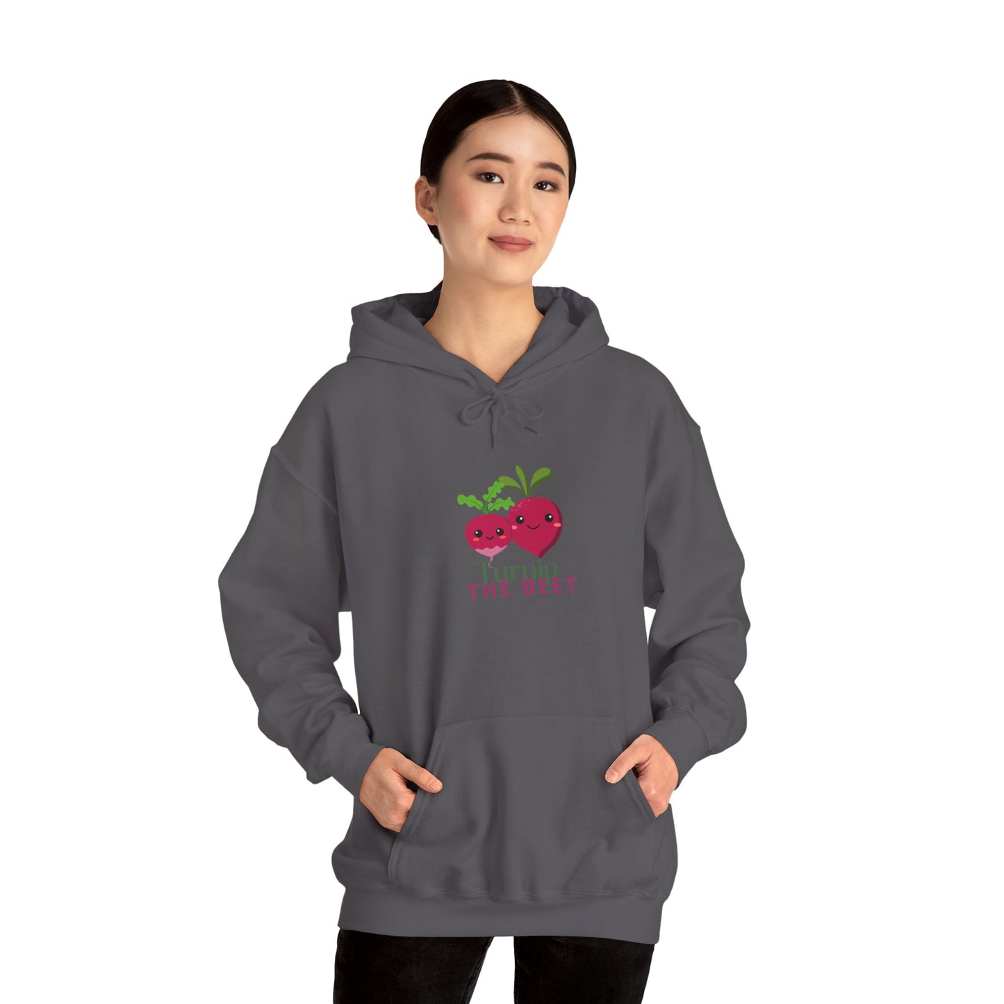 "Turnip the Beet" Unisex Hooded Sweatshirt – Funny Dance Pun Hoodie with Cute Veggie Graphic | Cozy Gift for Dancers & Foodie Fans