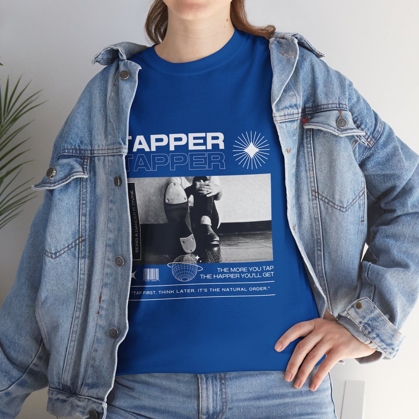 “Tapper” Tap Dance Unisex Heavy Cotton Tee – Streetwear-Inspired Tap Shoes Graphic T-Shirt for Dancers