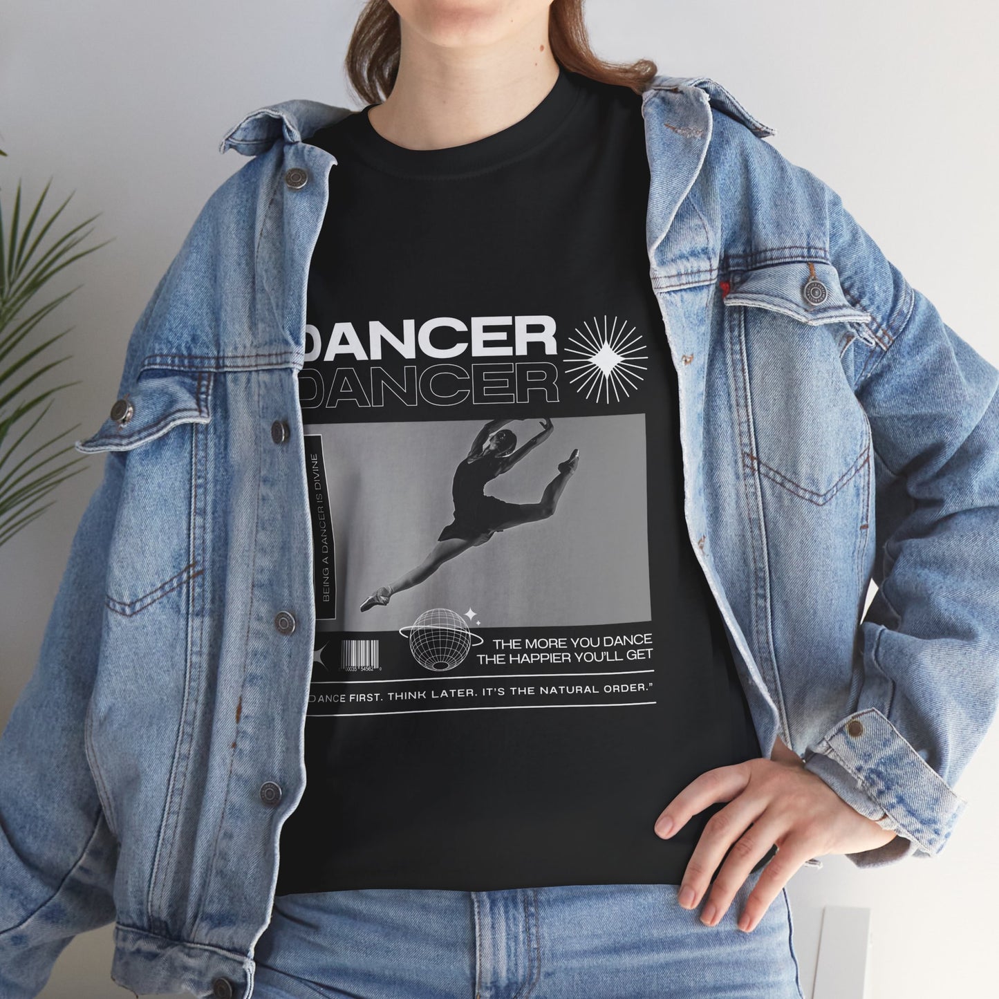 “Dancer” Mottos Streetwear Tee – Unisex Heavy Cotton Dance T-Shirt with Bold Graphic